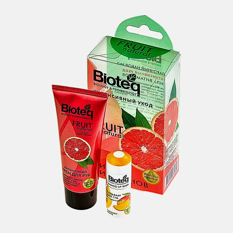 Подарочный набор Сила витаминов/Бархатная кожа Bioteq Крем для рук 40мл + Бальзам для губ 3.5г в ассортименте