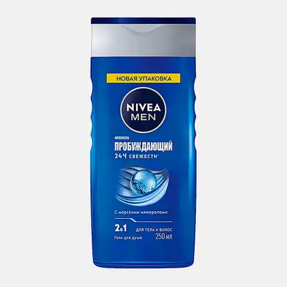 Гель для душа Пробуждающий 2в1 NIVEA Men 250мл