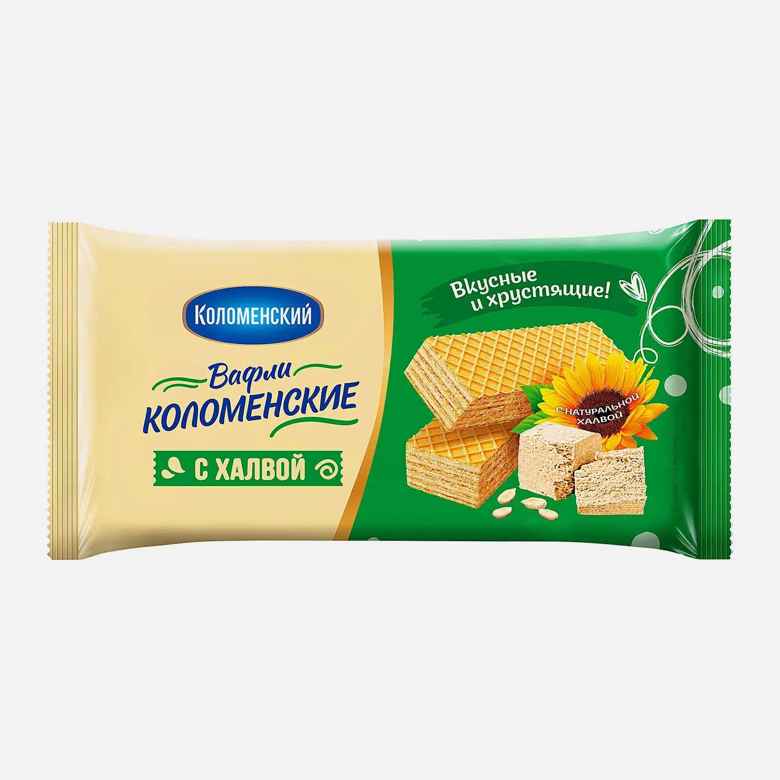 Изображение товара Вафли с халвой Коломенские 200г - идеальный десерт для чаепития