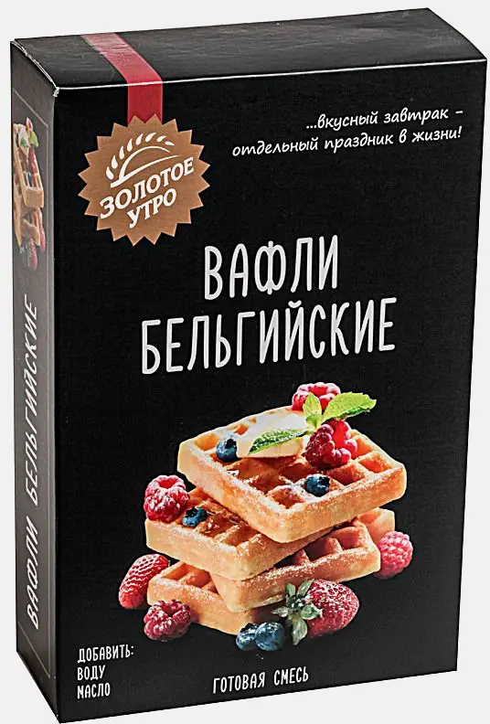 Смесь для выпечки Золотое утро Вафли Бельгийские 400г