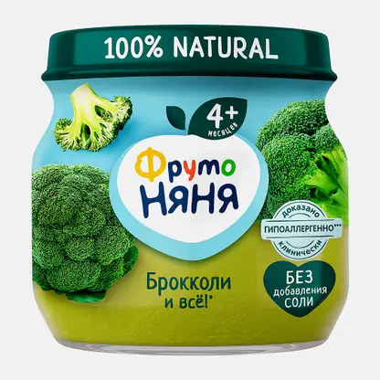 Пюре из брокколи с 4 месяцев Фрутоняня 80г