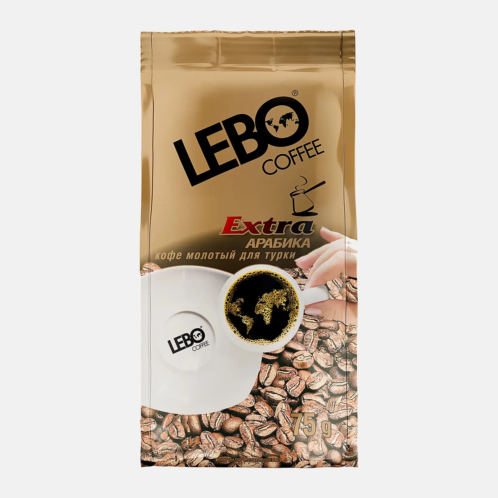 Изображение товара Кофе молотый Lebo Coffee Extra Арабика для турки 75 г высокогорный сверхтонкий помол