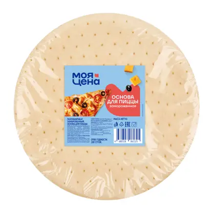 Изображение товара Основа для пиццы Моя цена 350 г - полуготовое тесто для быстрого приготовления