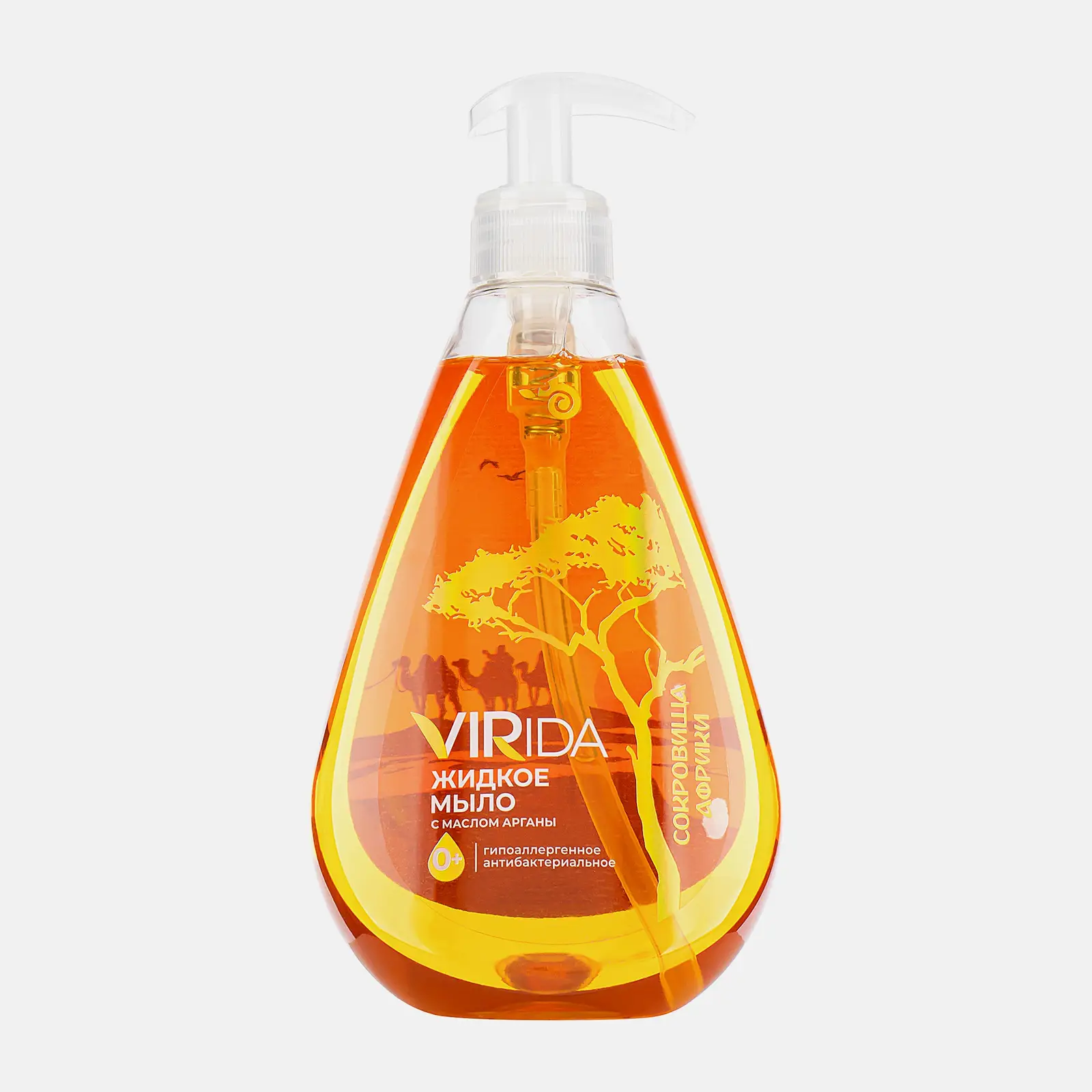 Жидкое мыло Virida 0+ антибактериальное масло арганы 500мл