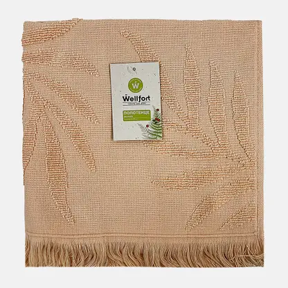 Махровое полотенце Fern Wellfort персиковое 50*70см
