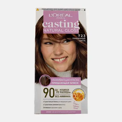Краска-уход для волос L’Oréal Paris без аммиака Casting Natural Gloss оттенок 723 Пряничный латте