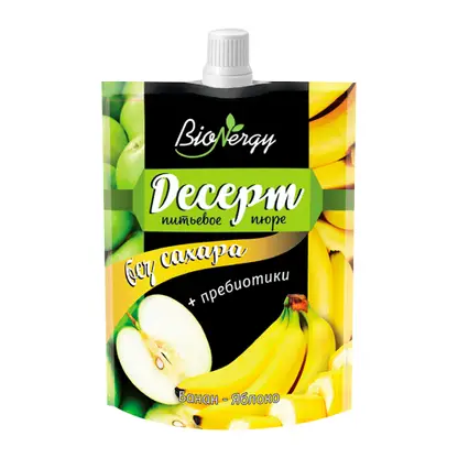 Изображение товара Десерт Bio Nergy яблоко банан 140г