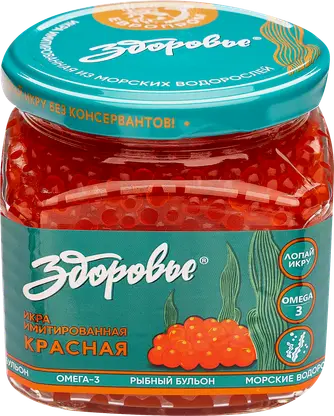 Икра Здоровье имитированная красная 420г