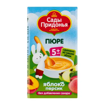 Изображение товара Пюре Сады Придонья Яблоко персик 125г