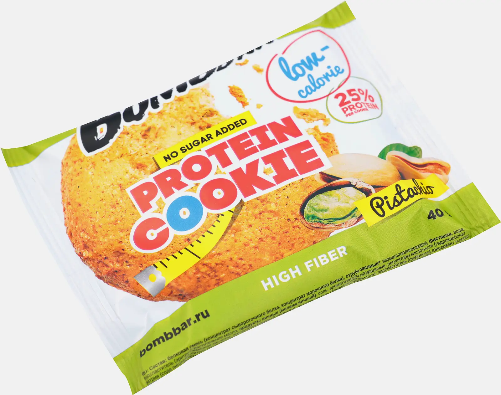 Изображение товара Печенье Bombbar с фисташкой 40г - низкокалорийное и полезное