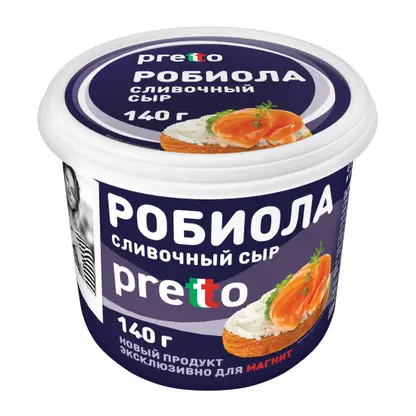 Изображение товара Сыр мягкий сливочный Pretto Робиола 65% 140г