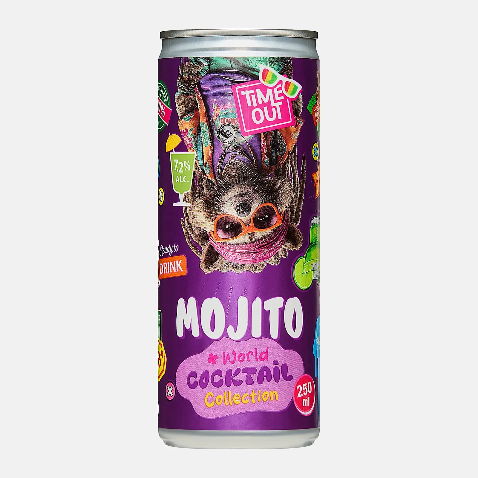 Изображение товара Газированный алкоголь Mojito Time Out 7.2% 250мл — освежающий вкус и яркое настроение