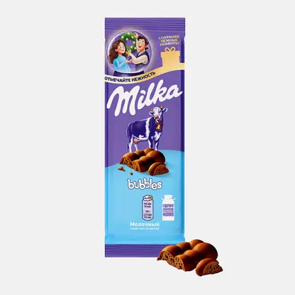 Шоколад Milka Bubbles молочный пористый 72г