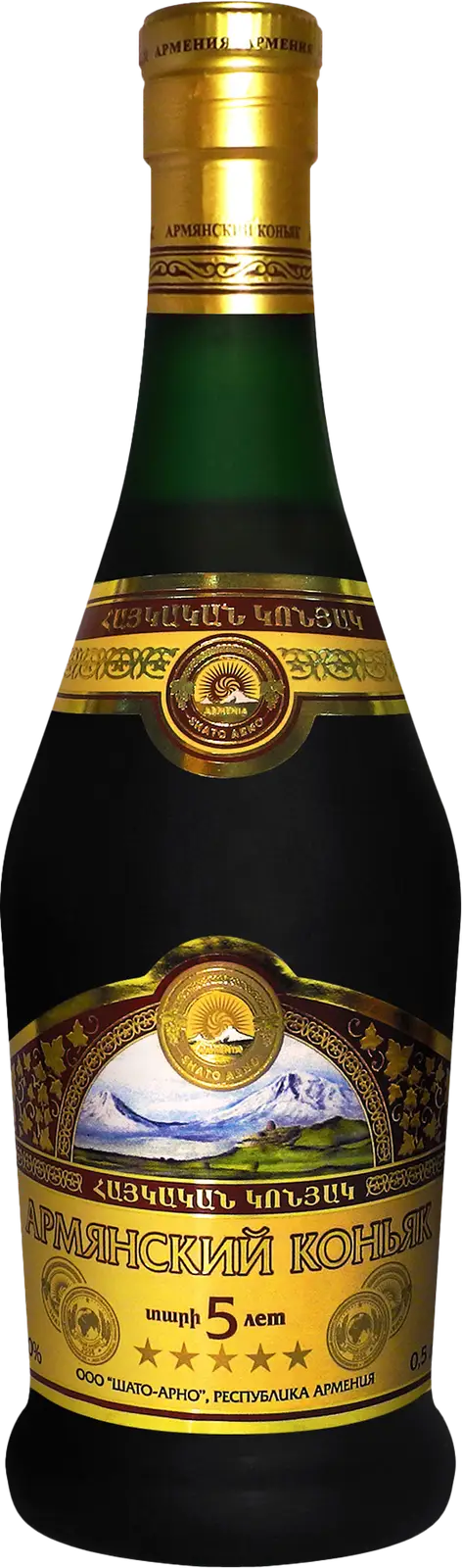 Изображение товара Коньяк Армянский 5 лет 40% в стеклянной бутылке 500мл