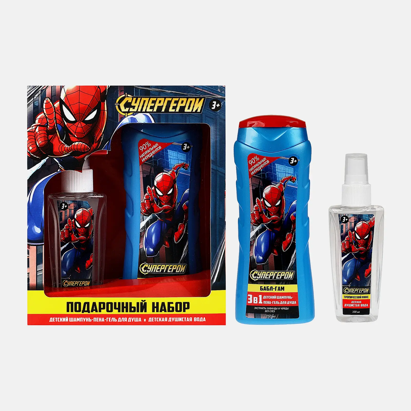 Подарочный набор для мальчиков Симбат Шампунь/гель/пена 250мл+Душистая вода 100мл в ассортименте