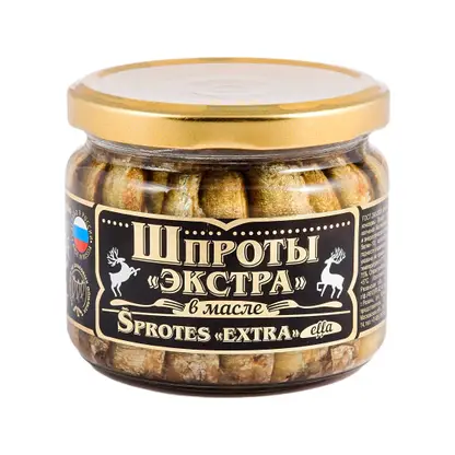 Изображение товара Шпроты Вкусные консервы Экстра в масле 270г