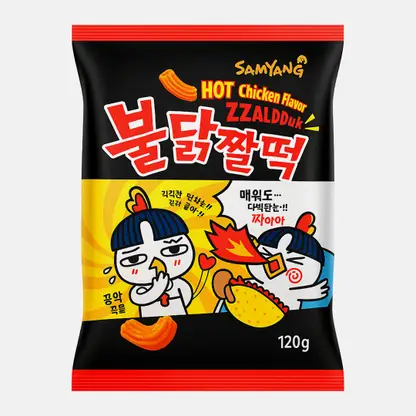 Снэк со вкусом курицы острый Hot chicken flavor Zzaldduk 120г