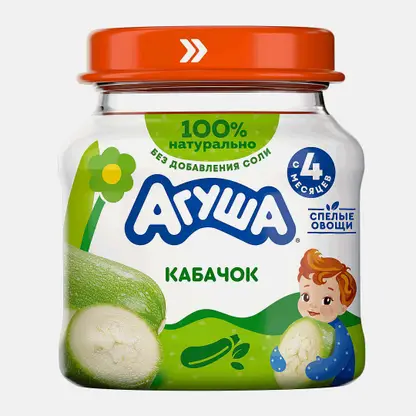 Пюре детское овощное Агуша Кабачок 80г с 4 месяцев