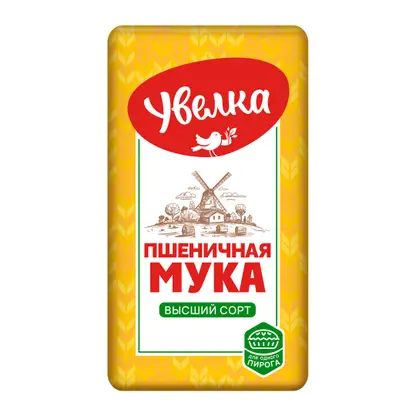 Изображение товара Мука пшеничная высшего сорта Увелка 500г Изображение товара Мука пшеничная высшего сорта Увелка 500г