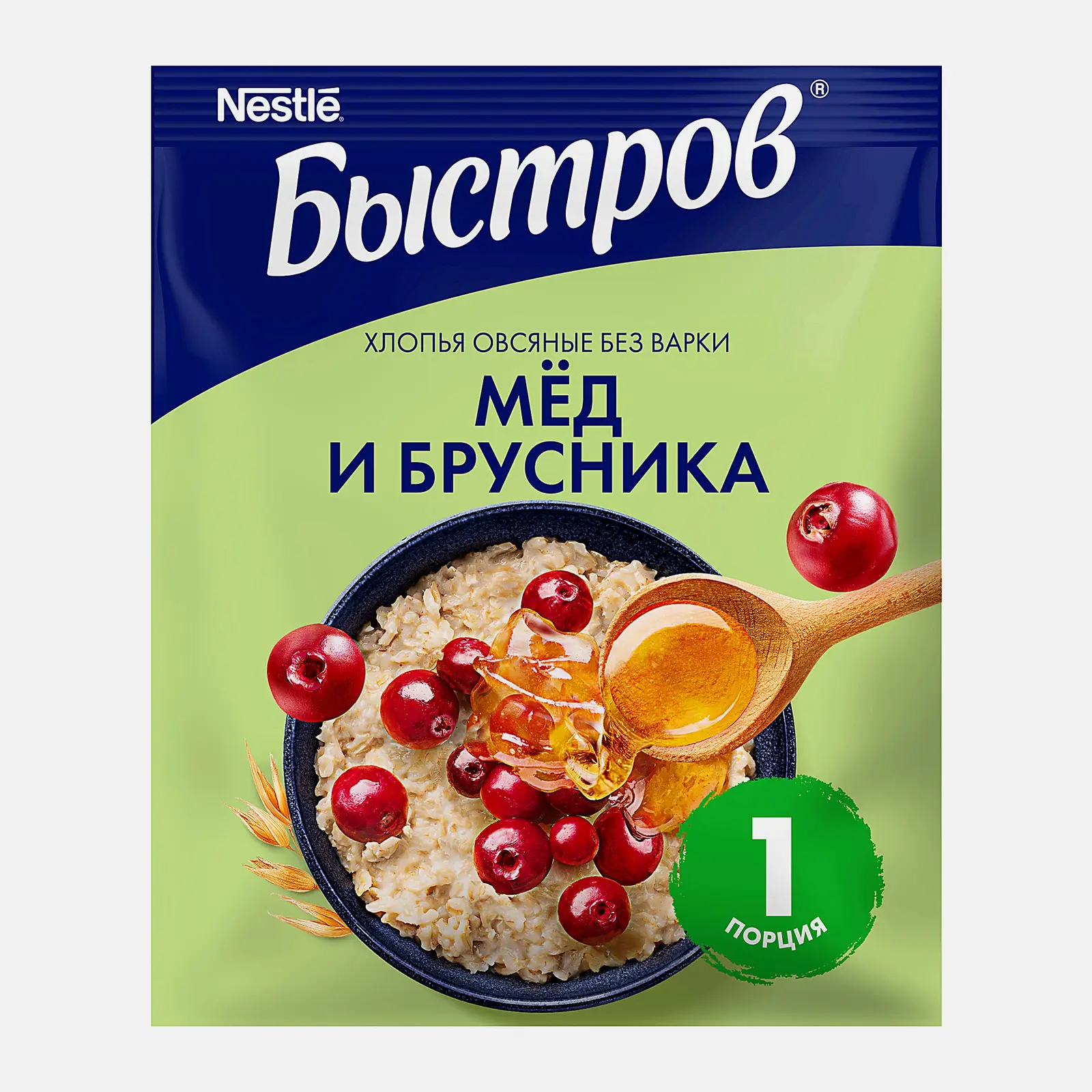 Каша Быстров Овсяная Брусника и мед 40г