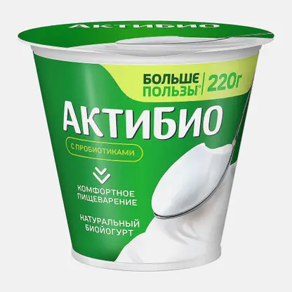 Биойогурт Актибио натуральный 3.5% 220г