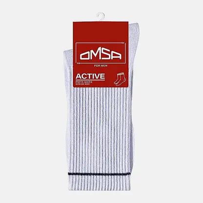 Мужские носки белые р.42-44 Omsa Active 115