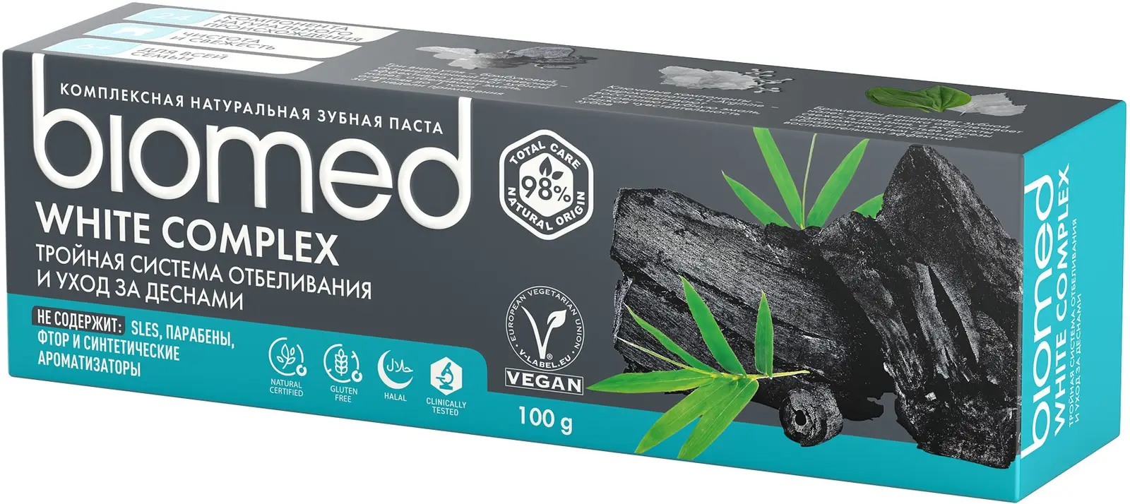 Зубная паста Biomed White Complex Антибактериальная отбеливающая 100г
