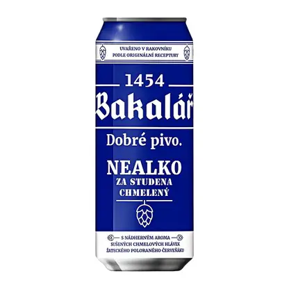 Светлое пиво фильтрованное Bakalar 0.5% 500мл