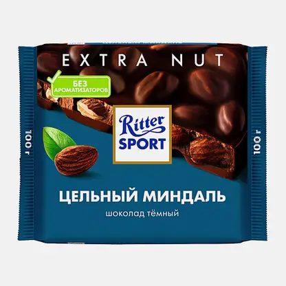 Шоколад темный с цельным миндалем Ritter Sport 50% 100г