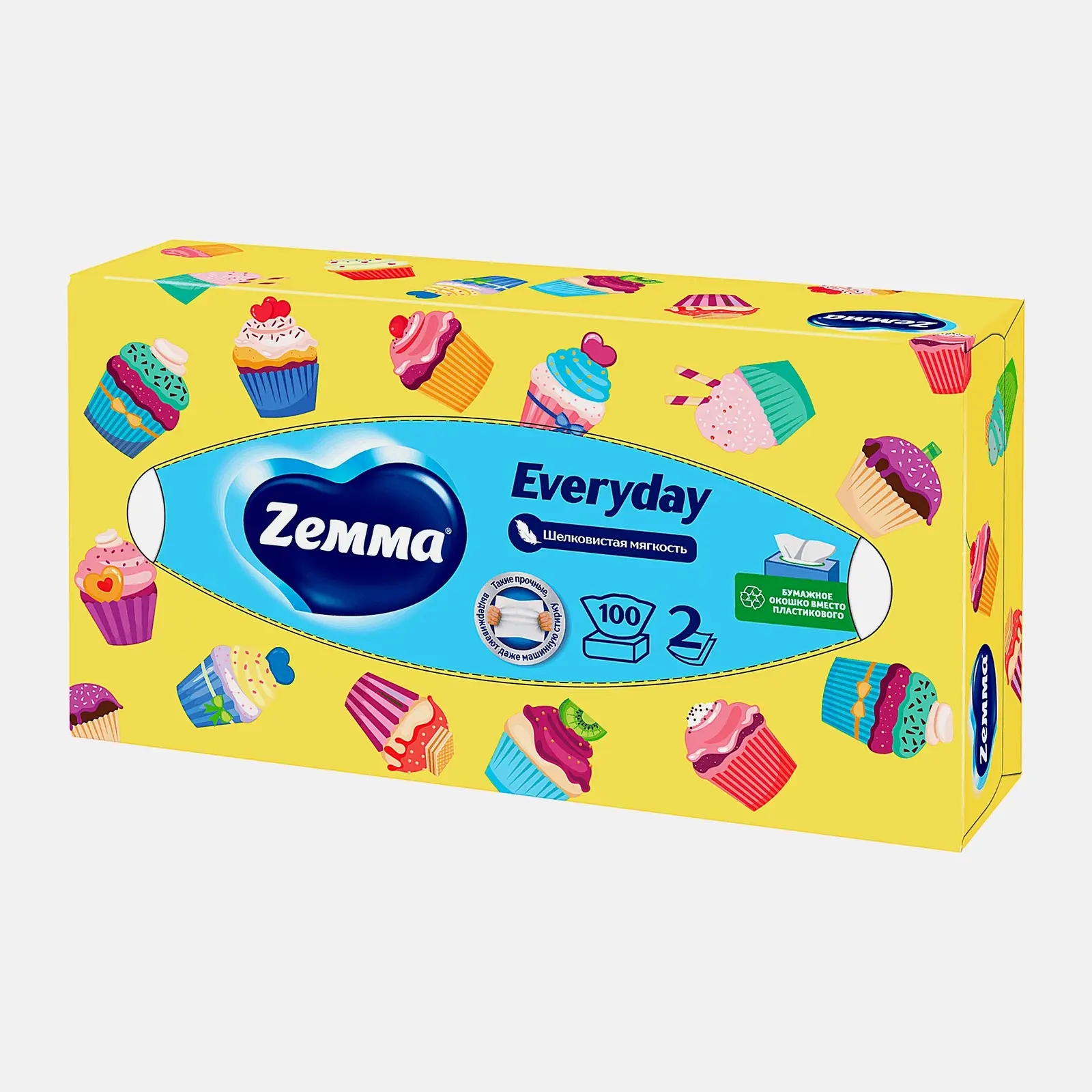 Салфетки бумажные Zewa Everyday 2 слоя 100шт в ассортименте - фото 10