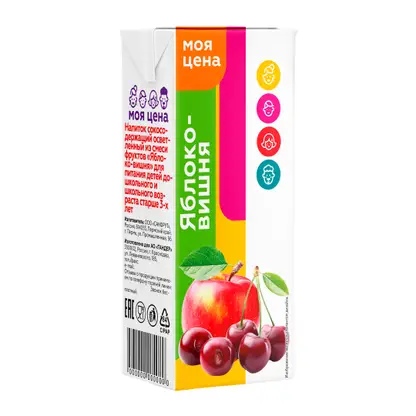 Изображение товара Напиток Моя цена Яблоко-вишня 200мл