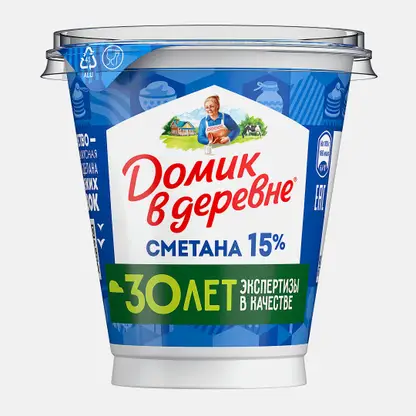 Сметана Домик в Деревне 15% 300г