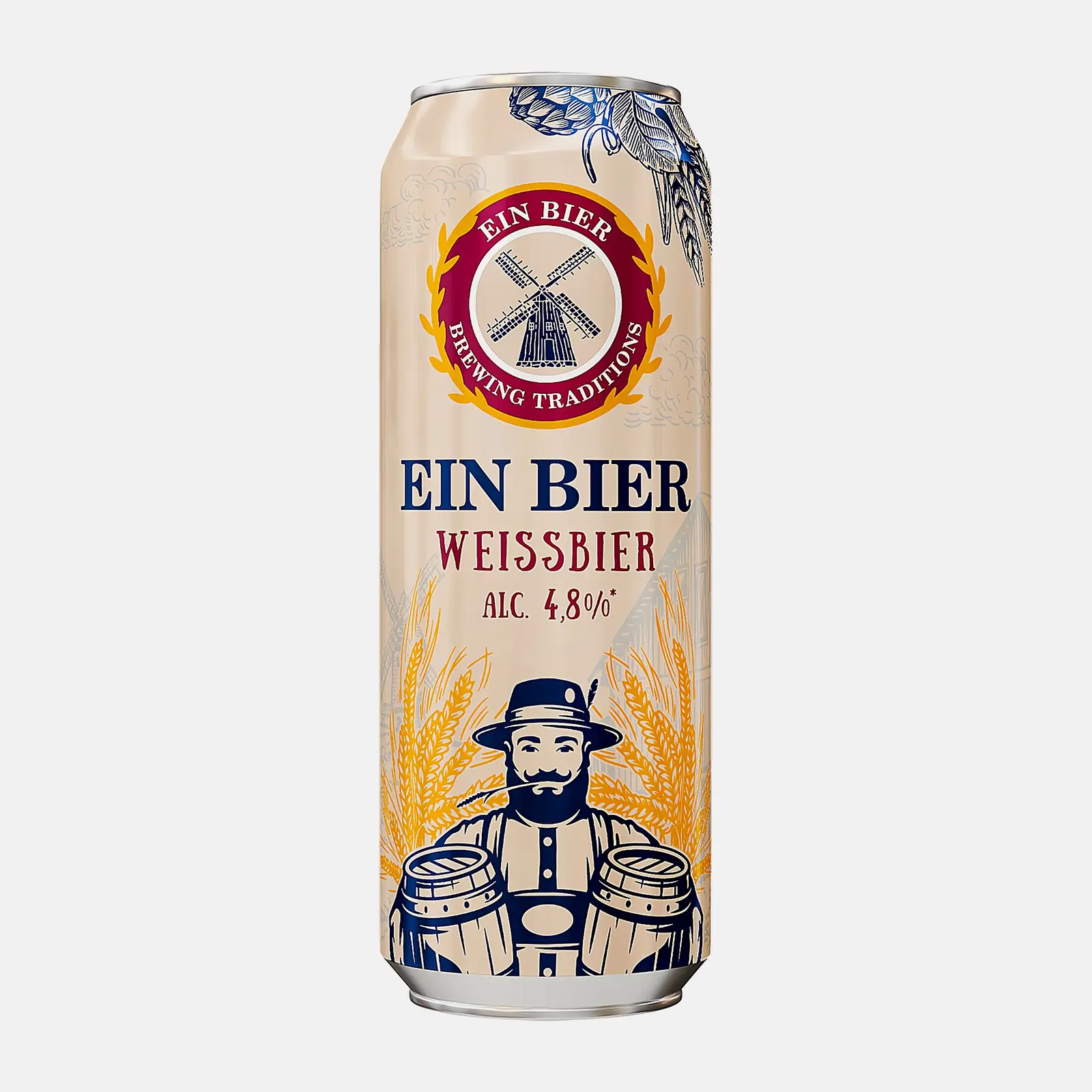 Пиво Ein Bier пшеничное светлое нефильтрованное 4.8% 450мл - фото 2 Пиво Ein Bier пшеничное светлое нефильтрованное 4.8% 450мл - фото 2