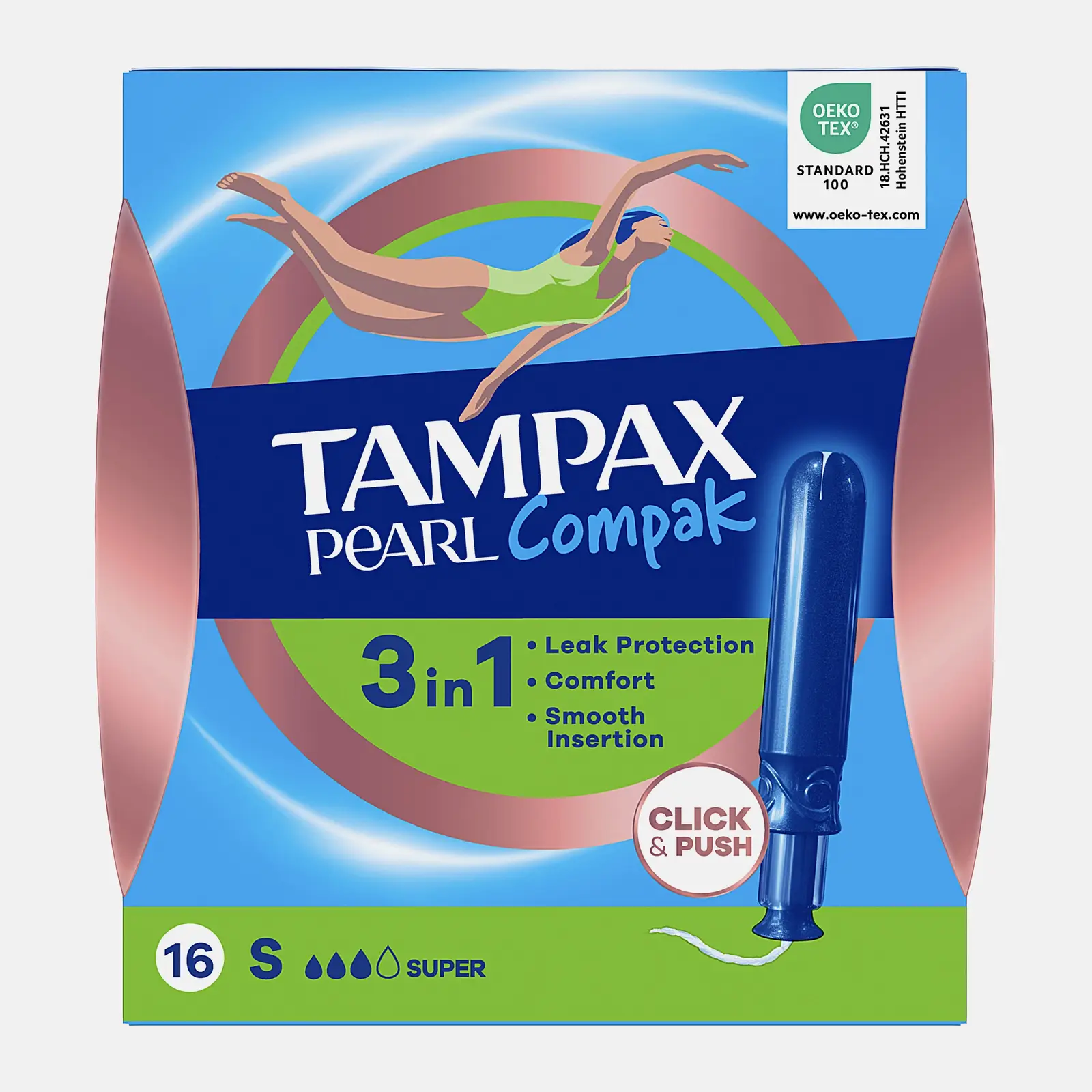 Тампоны Tampax Compak Pearl Super Duo с аппликатором 16шт