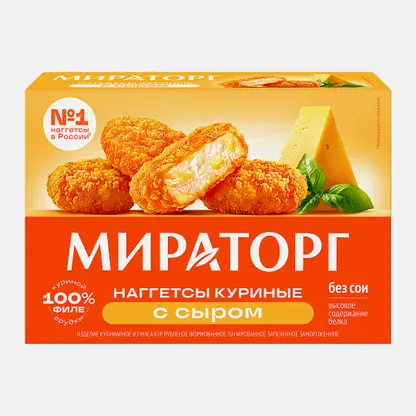 Наггетсы Мираторг куриные с сыром 250г