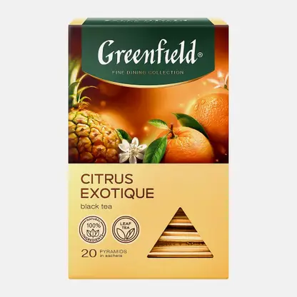 Чёрный чай ароматизированный Greenfield Сitrus Exotique 20 пирамидок