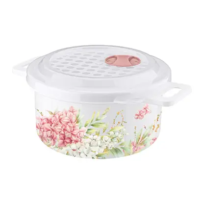 Изображение товара Емкость Бытпласт для холодильника и СВЧ 900мл с декором, полипропилен