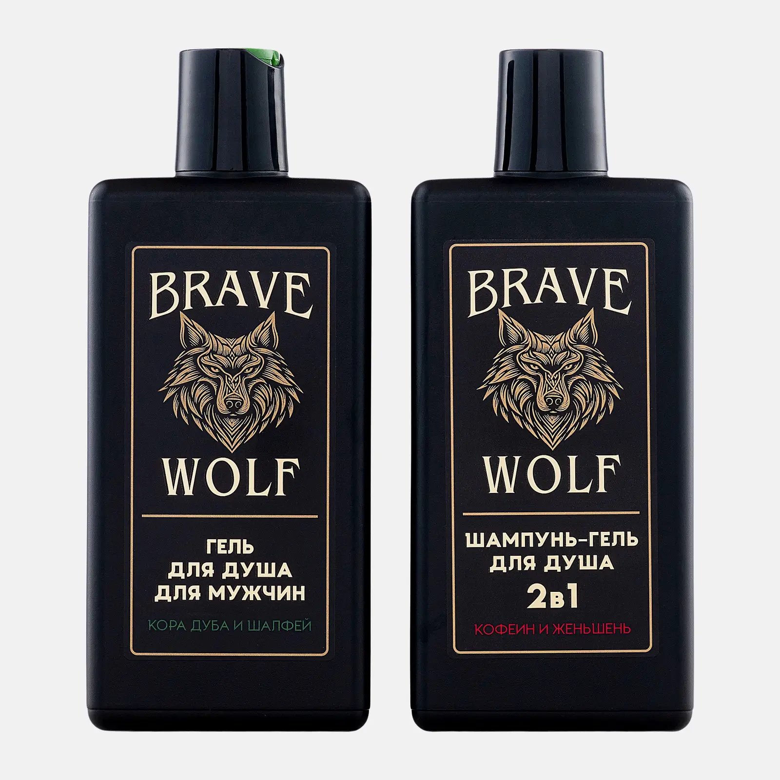 Подарочный набор для мужчин Brave Wolf La Fresh Гель для душа 250мл + Гель-шампунь 250мл в ассортименте