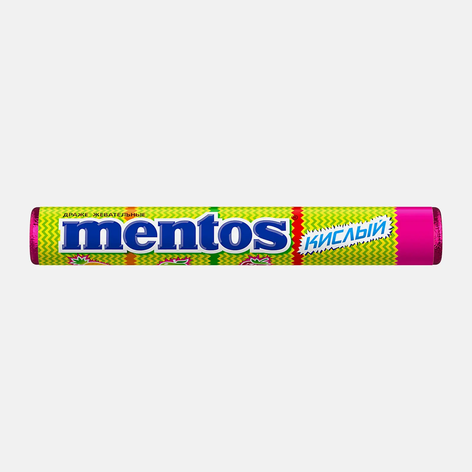 Изображение товара Драже Mentos кислый яблоко-клубника-ананас 37.5г вкусное фруктовое лакомство с кислинкой