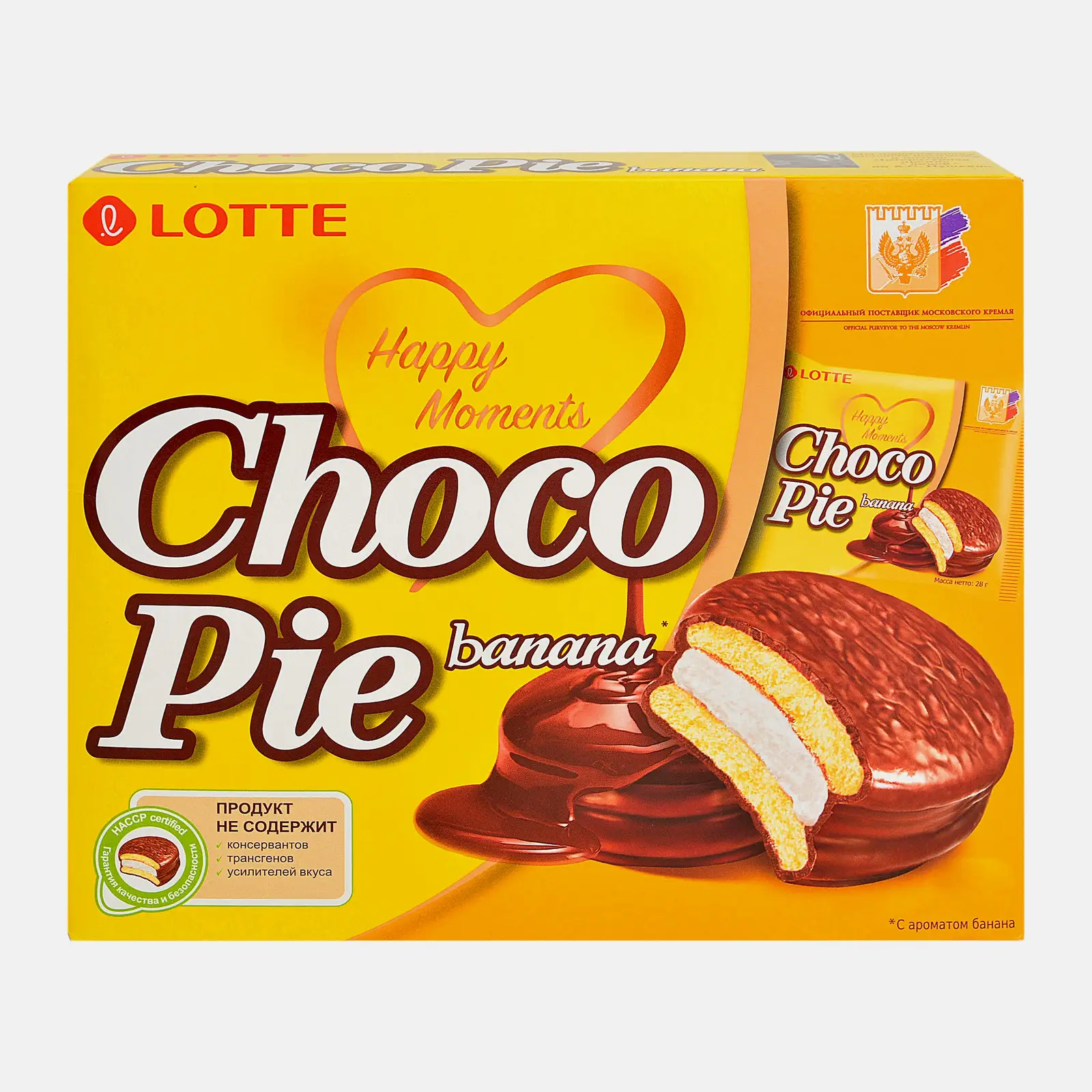 Печенье Choco Pie Banana в глазури Lotte 12шт*28г