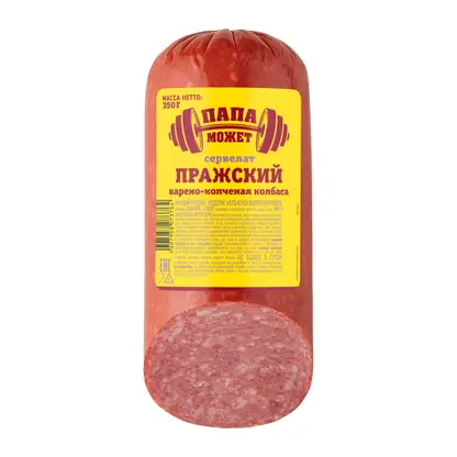 Изображение товара Сервелат Папа может Пражский варено-копченый 350г 