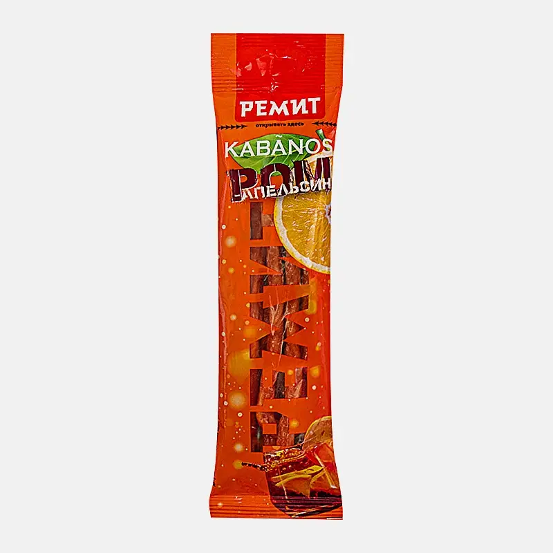 Изображение товара Колбаски Kabanos Ром и апельсин сырокопченые Ремит 60г