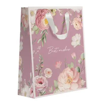 Изображение товара Пакет подарочный Пакетико матовая ламинация с тиснением МТ ПДЛ W 22.7*18*10см в ассортименте