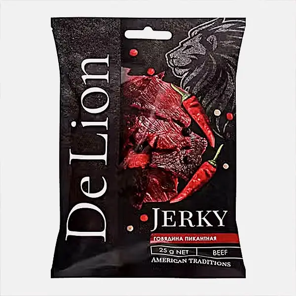 Изображение товара Говядина Jerky сушеная пикантная 25г - натуральный мясной снэк с пряностями