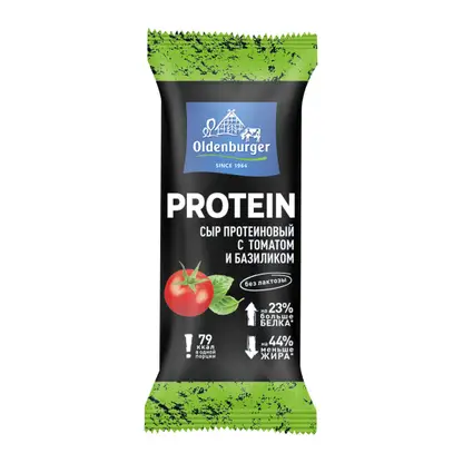 Изображение товара Протеиновый сыр с томатом и базиликом 30% Oldenburger 30г
