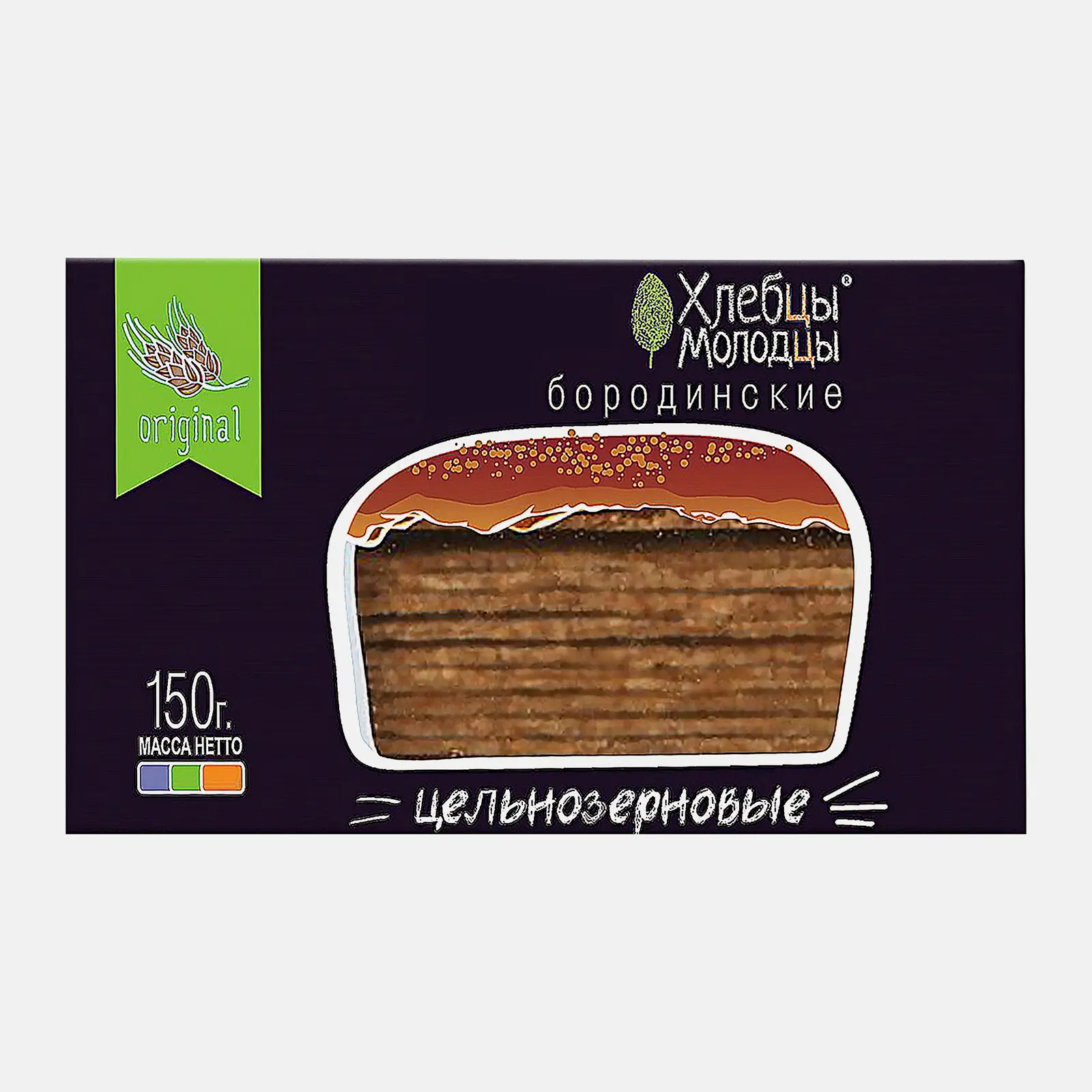 Изображение товара Хрустящие цельнозерновые бородинские хлебцы 150 г от Хлебцы-Молодцы