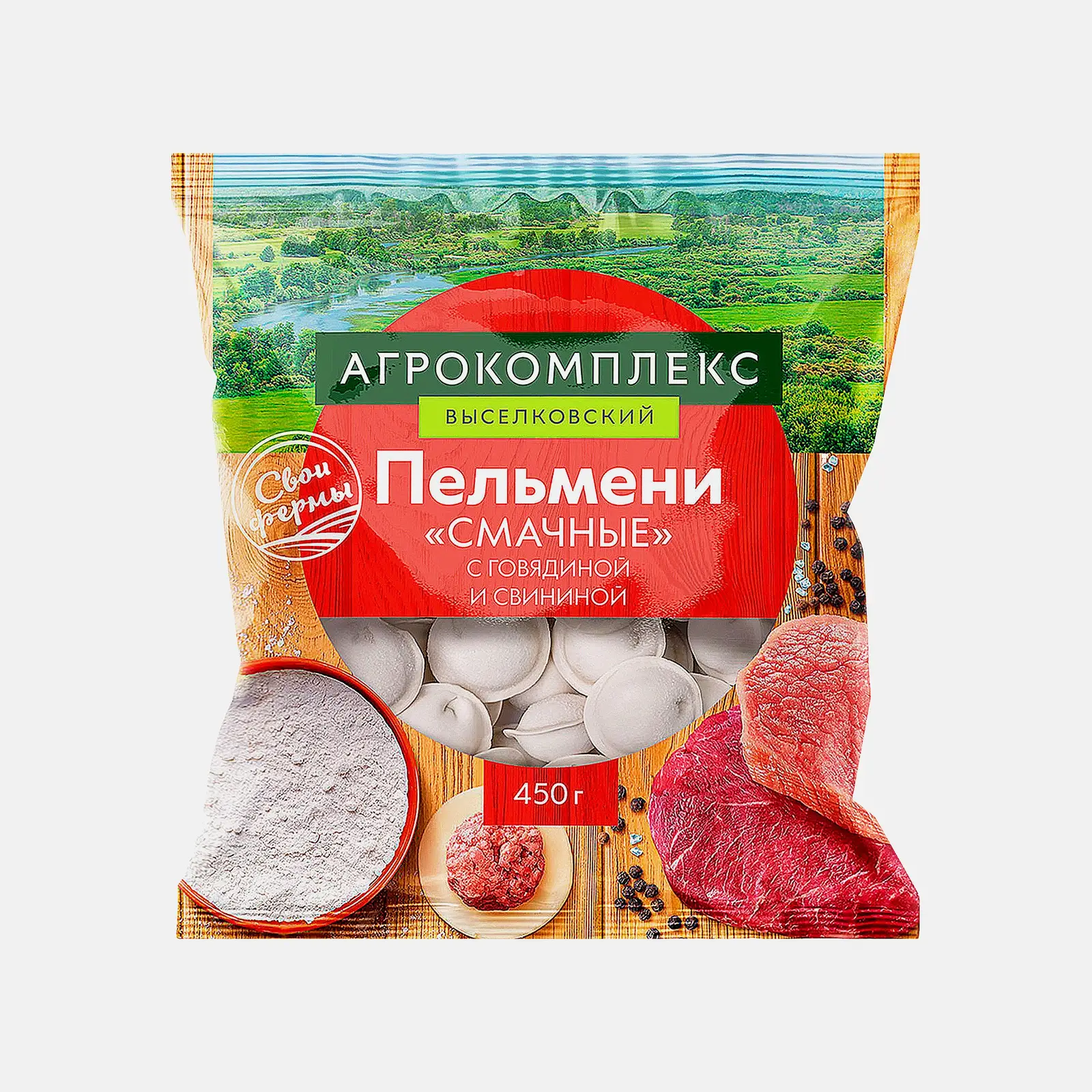 Пельмени агрокомплекс Смачные свинина говядина 450г Пельмени агрокомплекс Смачные свинина говядина 450г