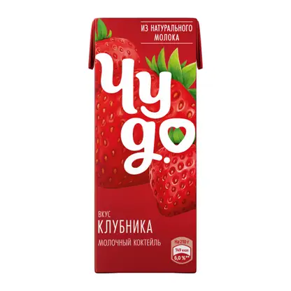 Изображение товара Коктейль молочный Чудо со вкусом Клубника 2% 210г