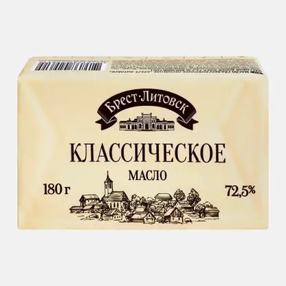 Масло сливочное Брест-Литовск 72.5% 180г