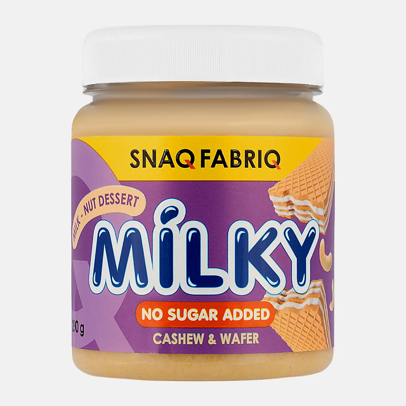 Изображение товара Паста Snaq Fabriq молочно-ореховая с вафлей без сахара 250г